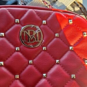 MBI Red Studded Crossbody Bag